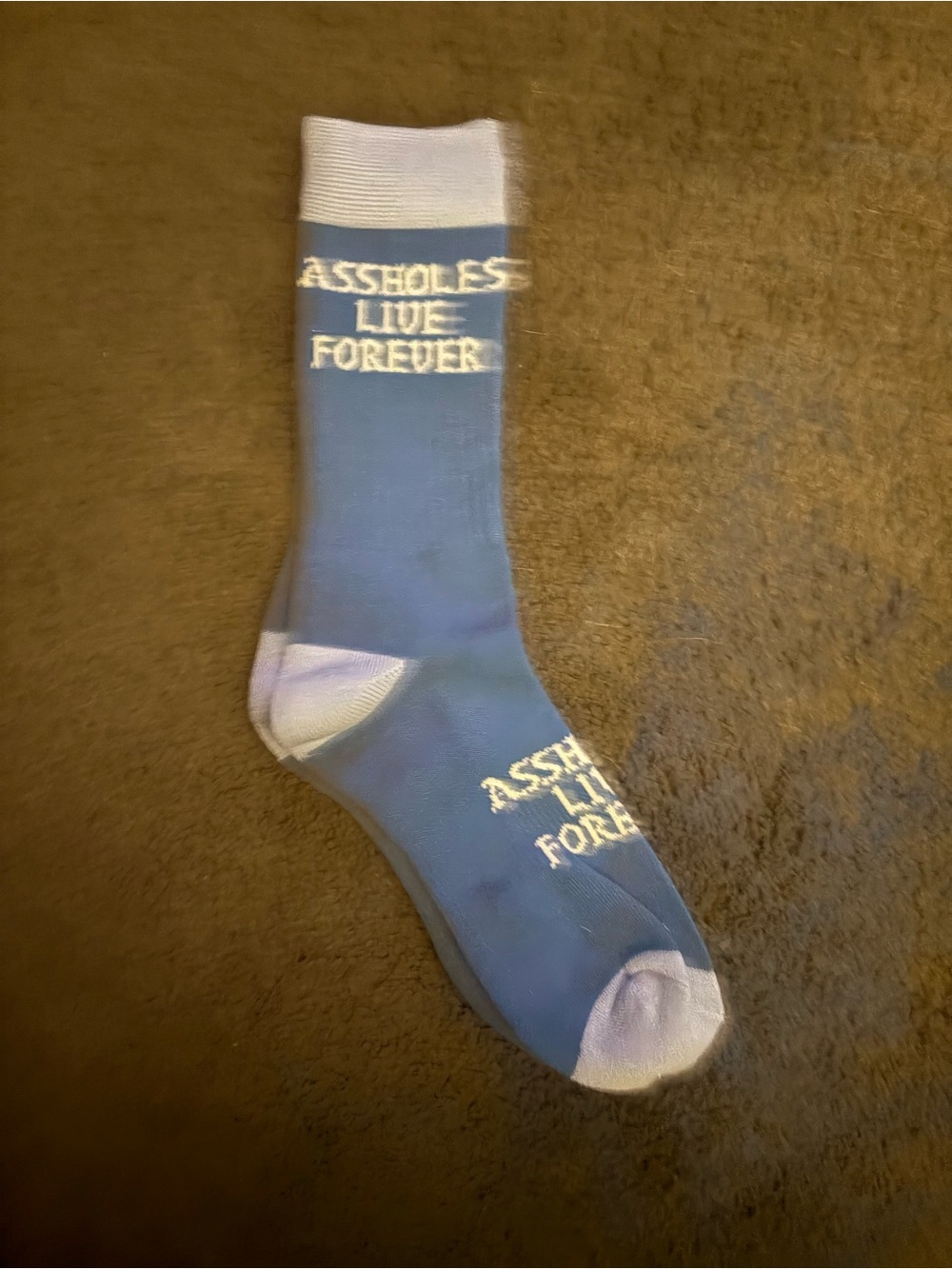 NWT A**holes Live Forever Adult Unisex Color Block Crew Socks, Unisex